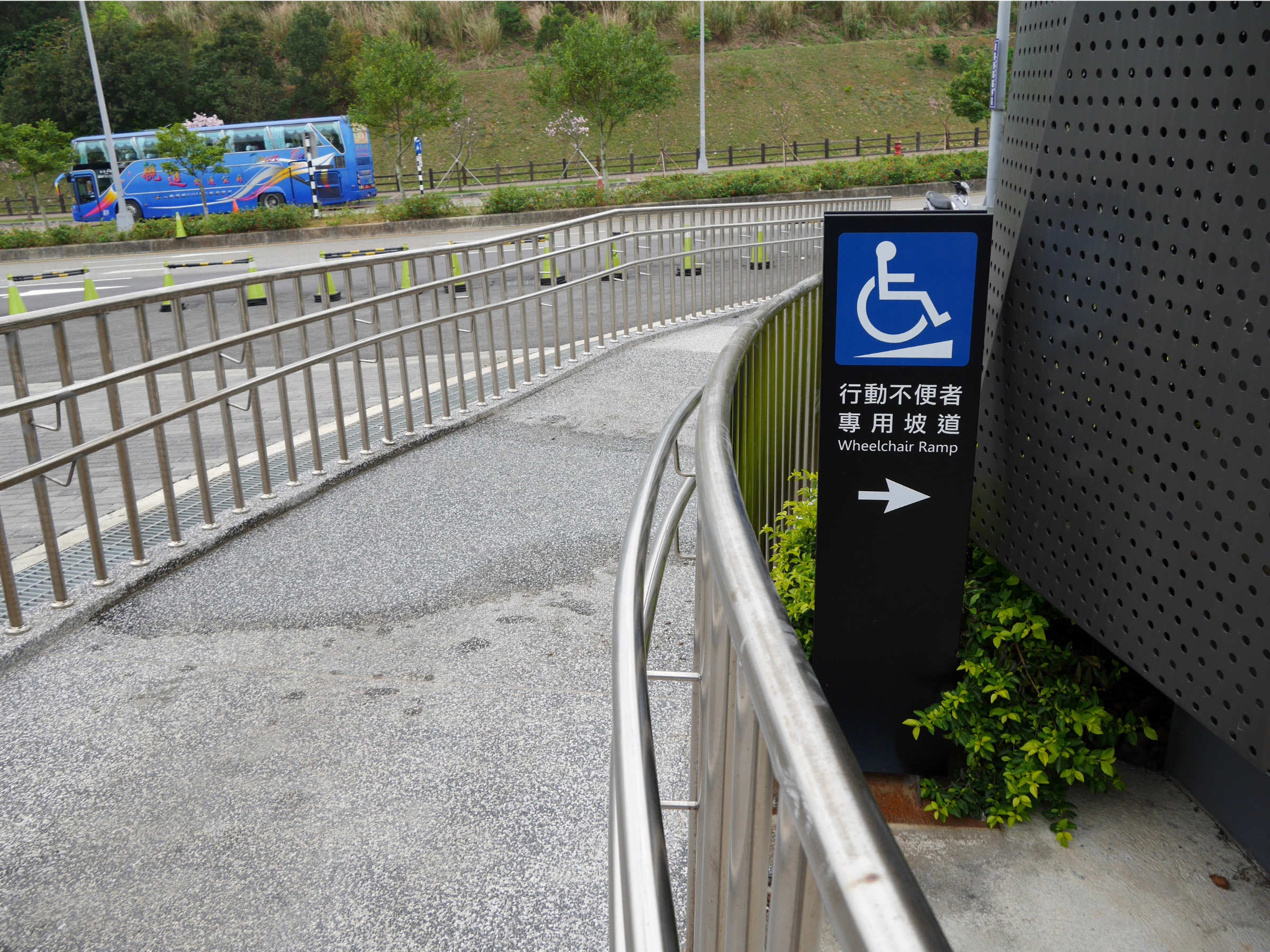 Wheelchair ramp at outside