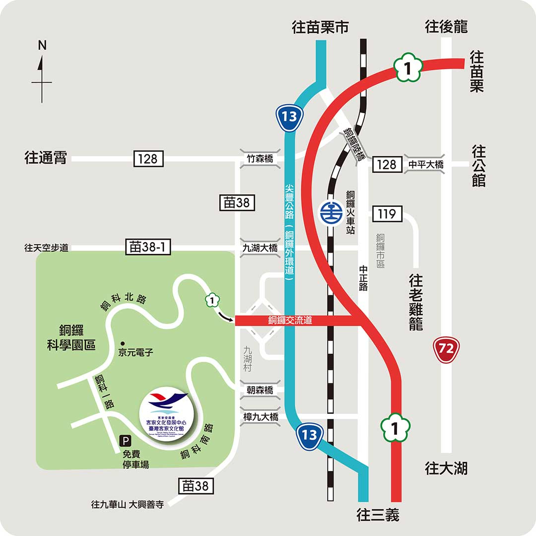 交流道本館交通地圖