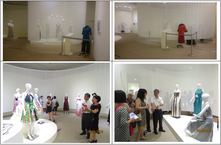 民眾觀賞延異-演繹客家服飾新風格展區情形